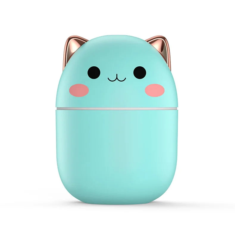 Portable 200ml Air Humidifier Cute Kawaii Aroma Diffuser With Night Light Cool Mist For Bedroom Home Car Purifier Humificador