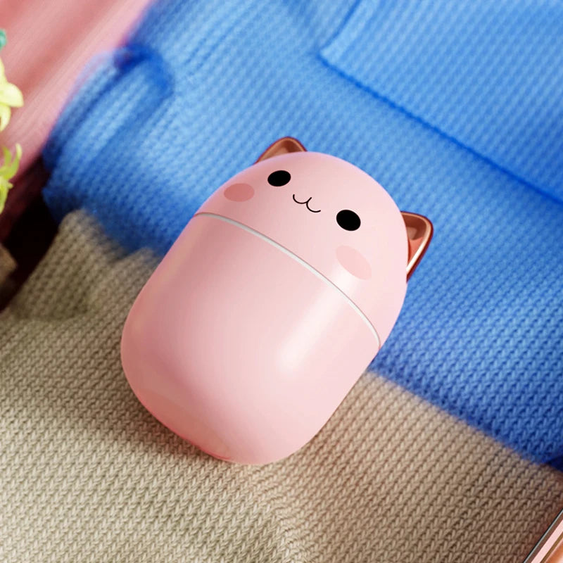 Portable 200ml Air Humidifier Cute Kawaii Aroma Diffuser With Night Light Cool Mist For Bedroom Home Car Purifier Humificador